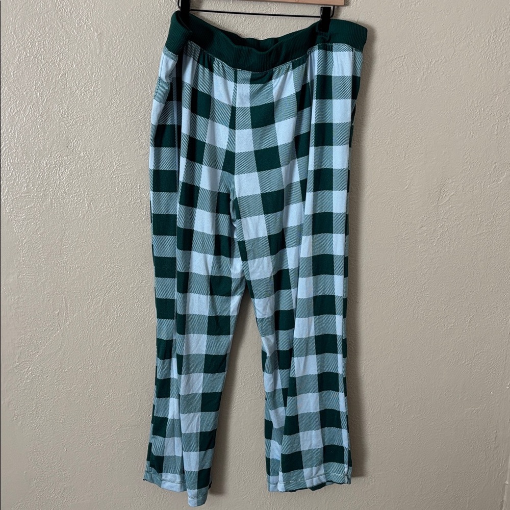 Joyspun Women’s Plus Size Plaid Super Soft Pajama Pants 3X 22/24 Blue Green - Picture 5 of 6